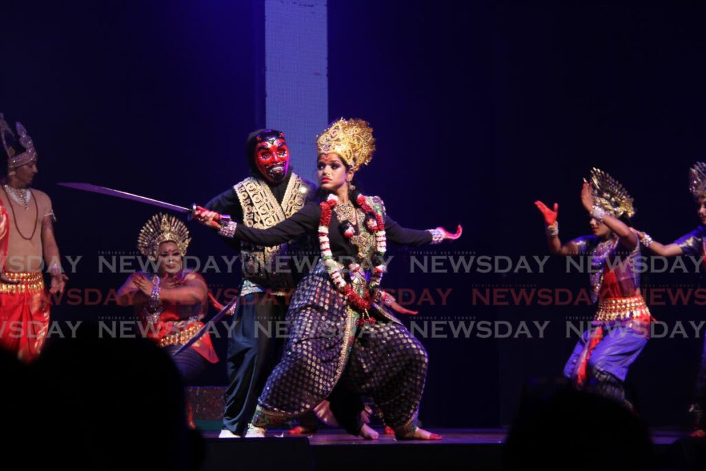 A dazzling performance on stage at the Divali Nagar on Saturday. PHOTO BY AYANNA KINSALE - 