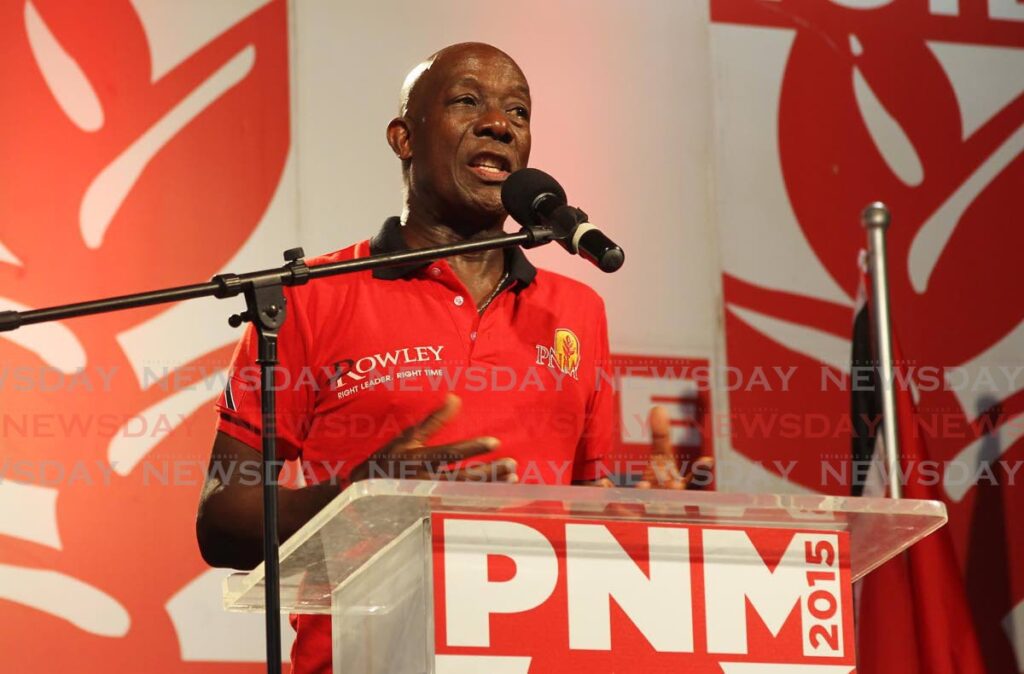 File photo: Prime Minister and PNM political leader Dr Keith Rowley.