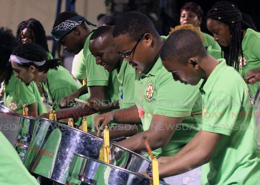 Single pan band finalists Woodbrook Playboyz - Photo by Angelo Marcelle