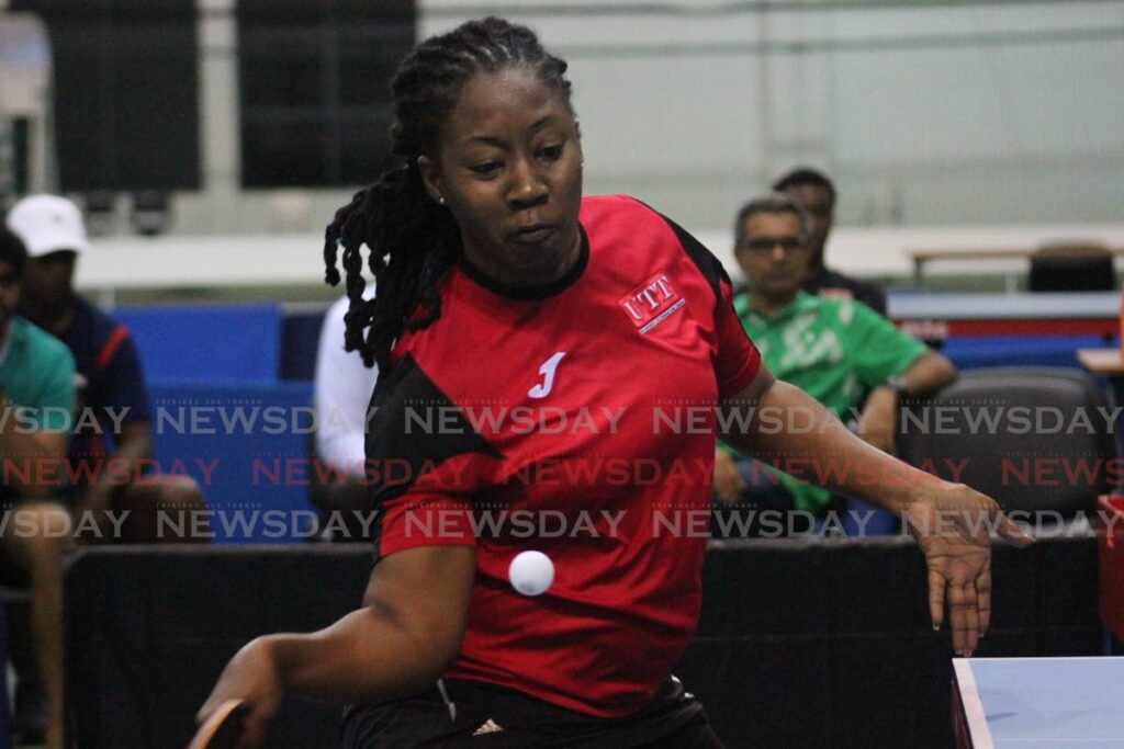 UTT player/coach Aleena Edwards was crowned women’s champion at the 2022 National Table Tennis tournament, on Wednesday, at the Eastern Regional Indoor Sports Arena,Tacarigua. - (FILE)
