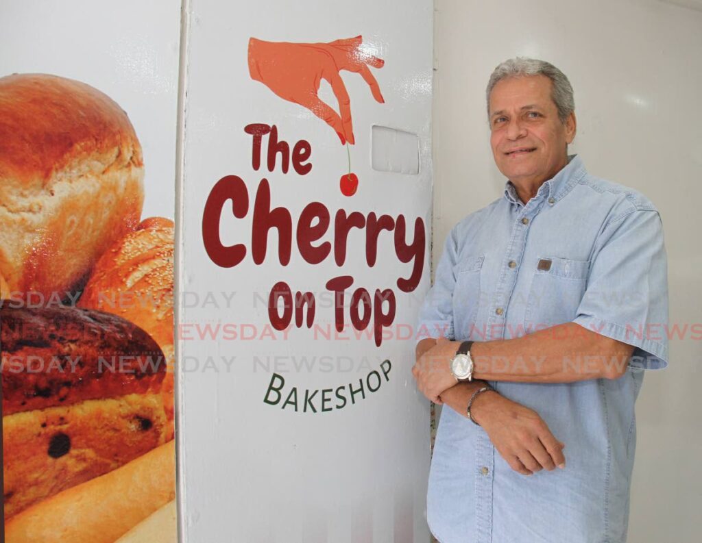 Michael Rees at The Cherry on Top bakeshop at the Drag Mall, Frederick Street, Port of Spain. - AYANNA KINSALE
