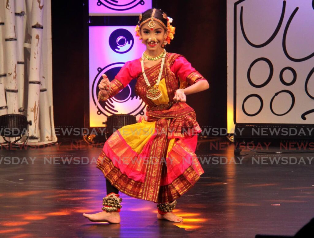 Sabri Seepersad performs a classical Indian dance for the finals of the 12 and Under competition at the Southern Academy for the Performing Arts, San Fernando on November 6. - AYANNA KINSALE