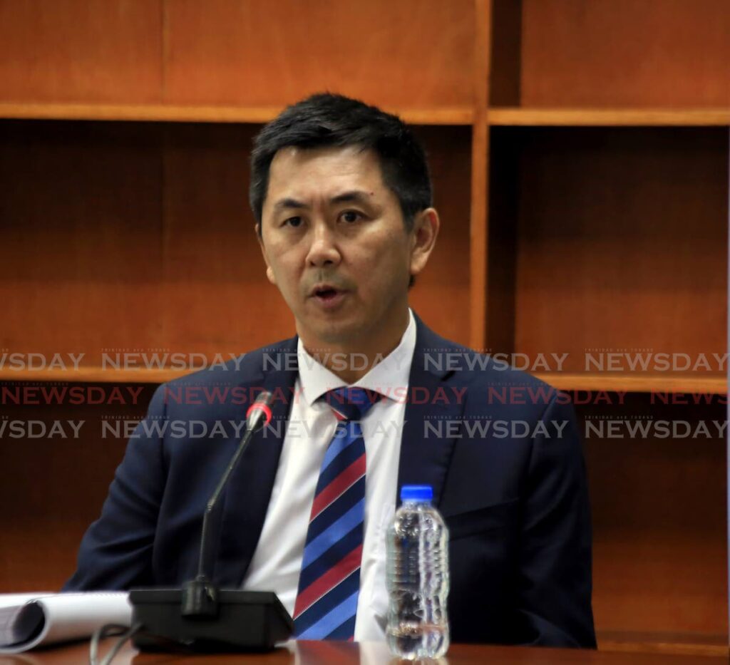 MAIN WITNESS: Technical and maintenance manager at Paria Fuel Trading Company Michael Wei who testified on Thursday at the Paria commission of enquiry, at the International Waterfront Centre in Port of Spain. PHOTO BY SUREASH CHOLAI - 