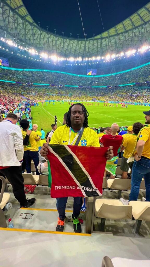 Trinidadian Anderson Homer is in Qatar for the 2022 FIFA World Cup. - 