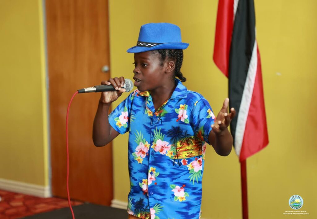D'Ashe Saul performs during the inaugural Tobago Day song competition  last Friday. - THA PHOTOS 