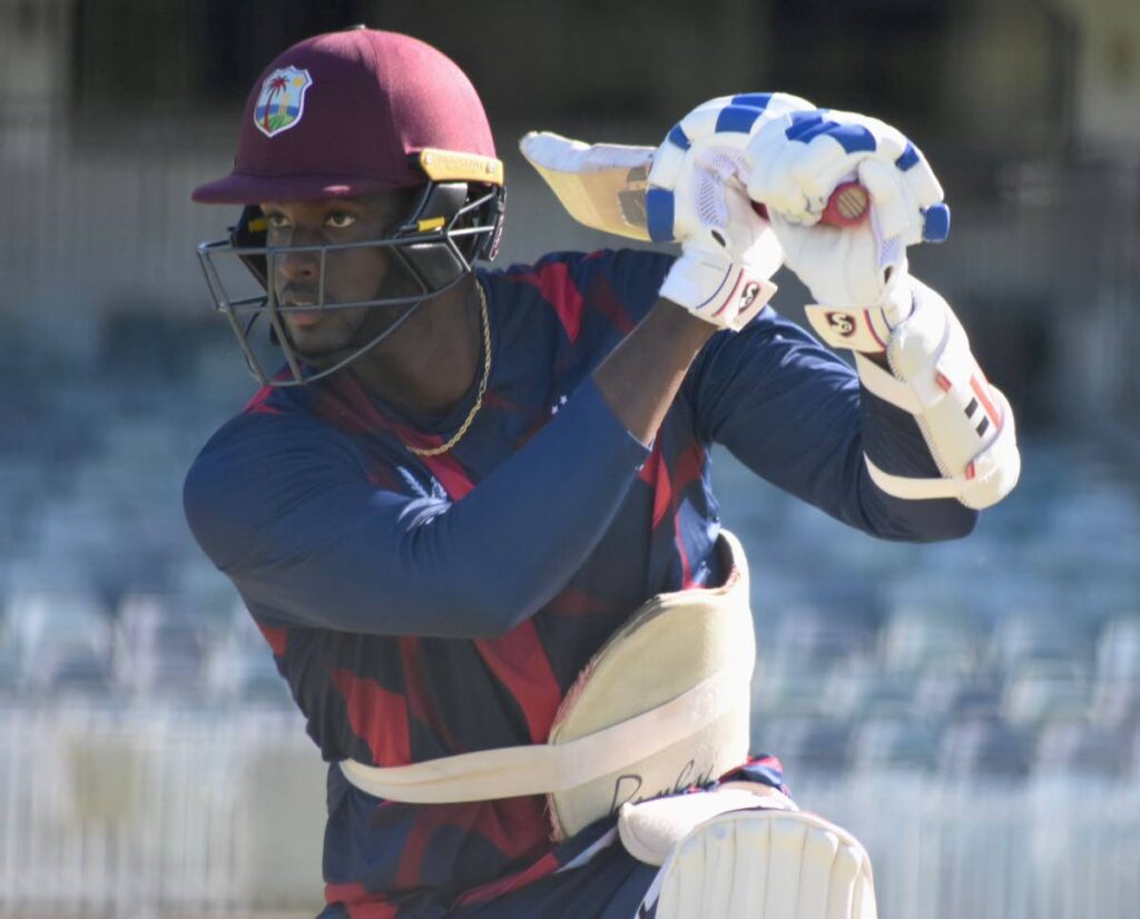 West Indies all-rounder Jason Holder bats in the nets at the WACA, Perth, Australia, ahead of the first Test match against Australia on Tuesday. - CWI Media