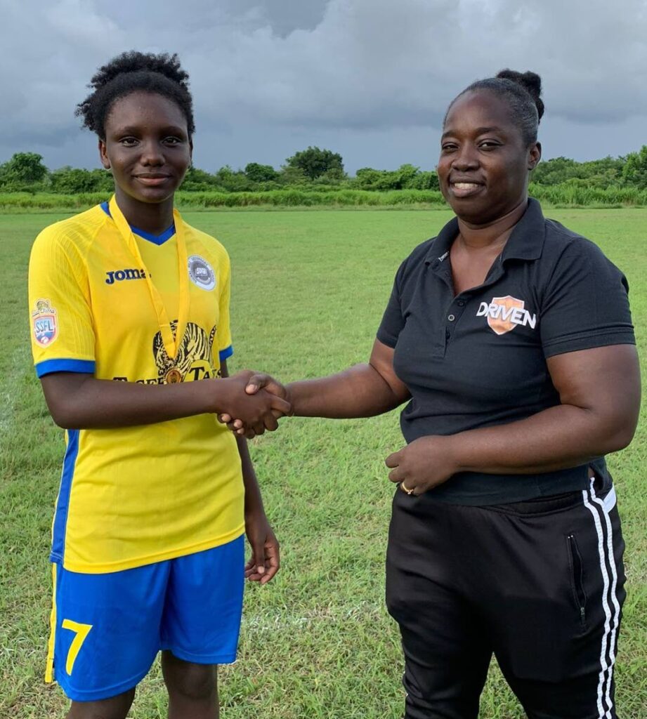 Signal Hill Secondary's Maddison Campbell scored the winner in the Coca Cola Tobago Zone final on Sunday.  - 