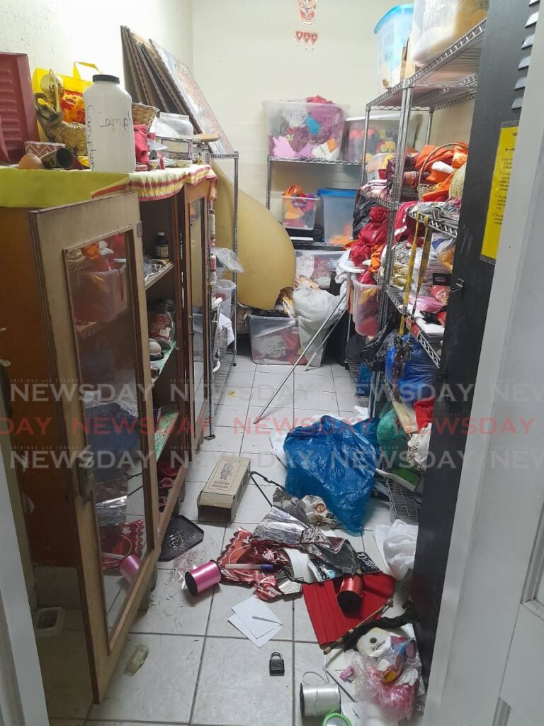 The Carapo Shiv Mandir after vandals broke in and proceeded to cook a meal. - Damien Jones