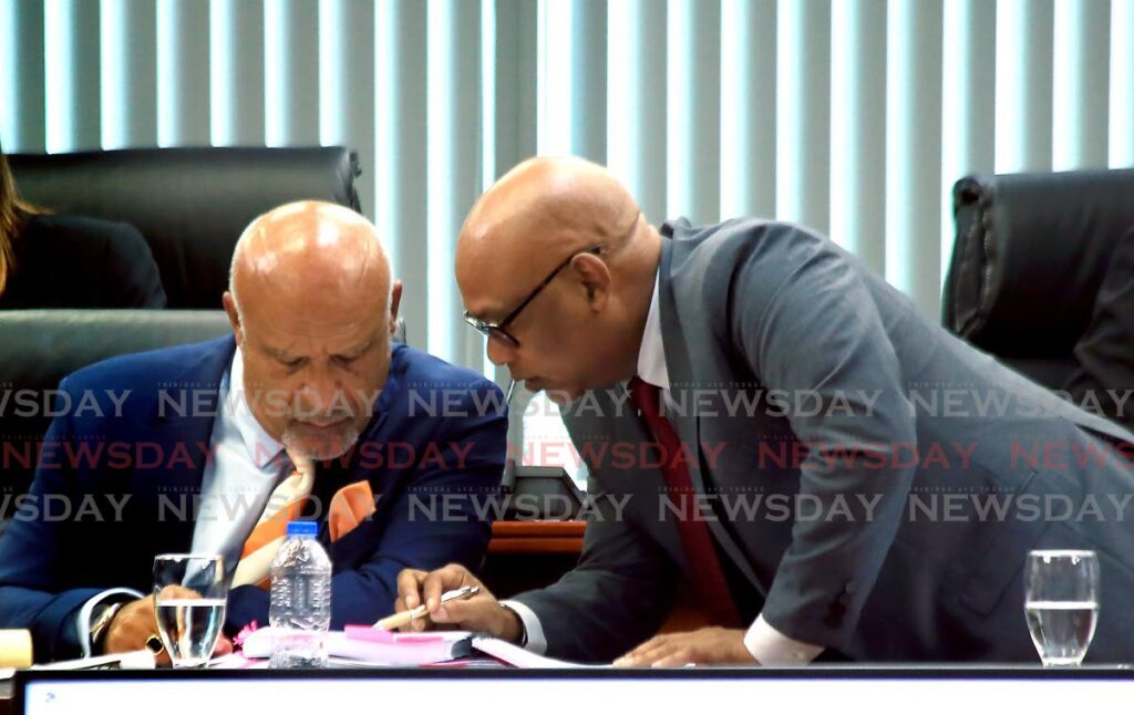 Jerome Lynch, KC, chairman of the Paria commission of enquiry, left, and  commissioner Gregory Wilson. Photo by Sureash Cholai