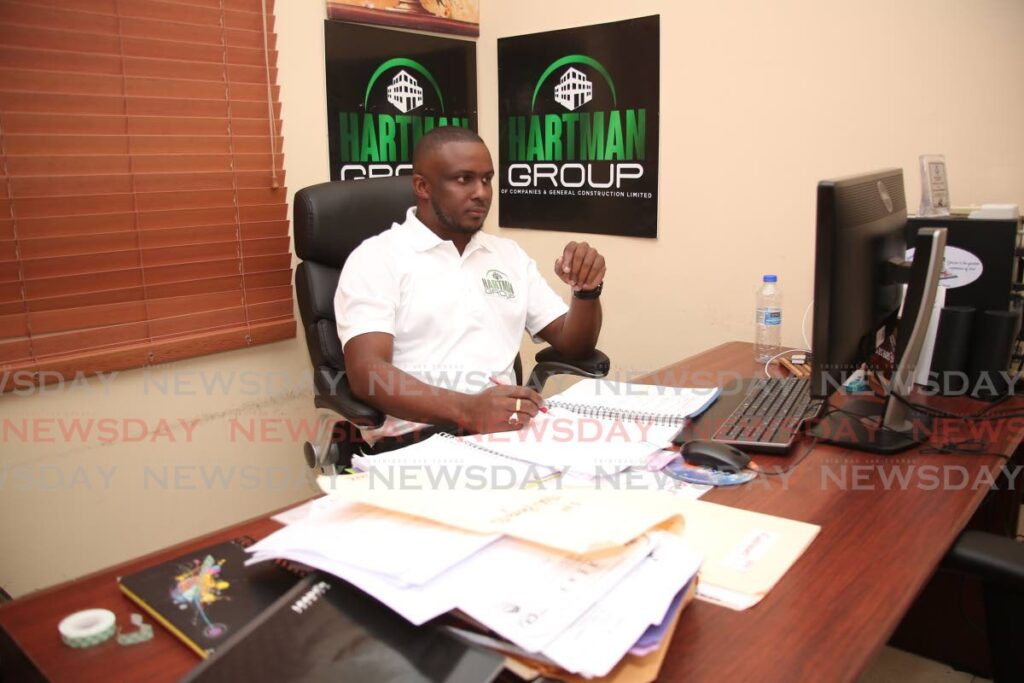 David Hartman, owner of the Hartman Group of Companies Ltd, at his office in Morvant.  Photo by Shane Superville
