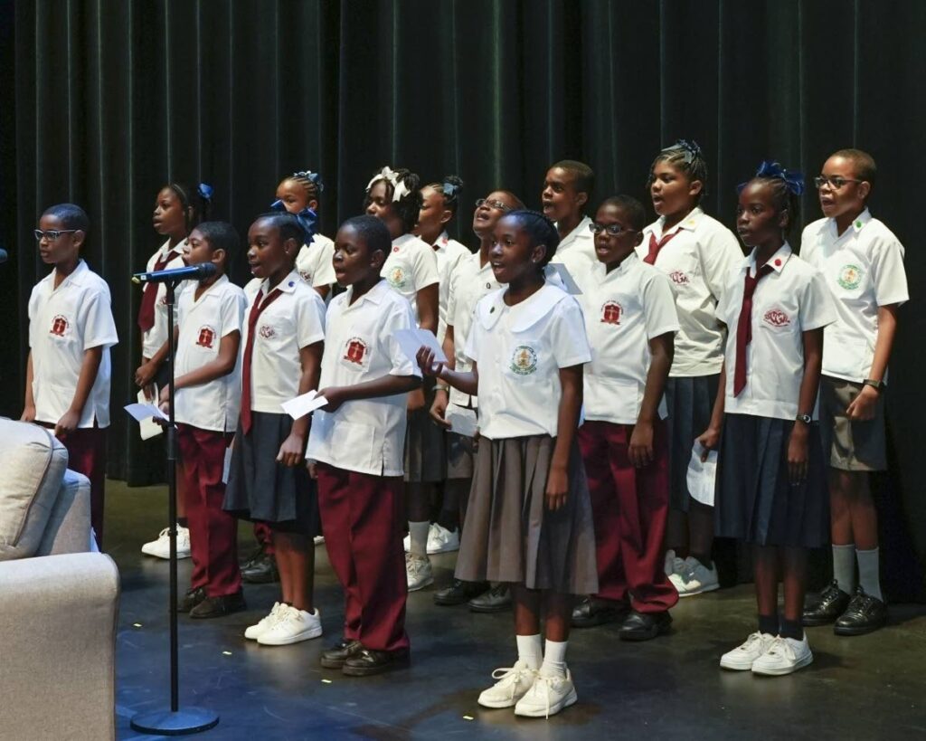 Port of Spain Dukes Choir is a combination  of three primary schools:  St Catherine’s Girls, Christus Rex (Richmond Street Boys) and Trinity Junior Anglican Schools.
 Photo courtesy Port of Spain Dukes