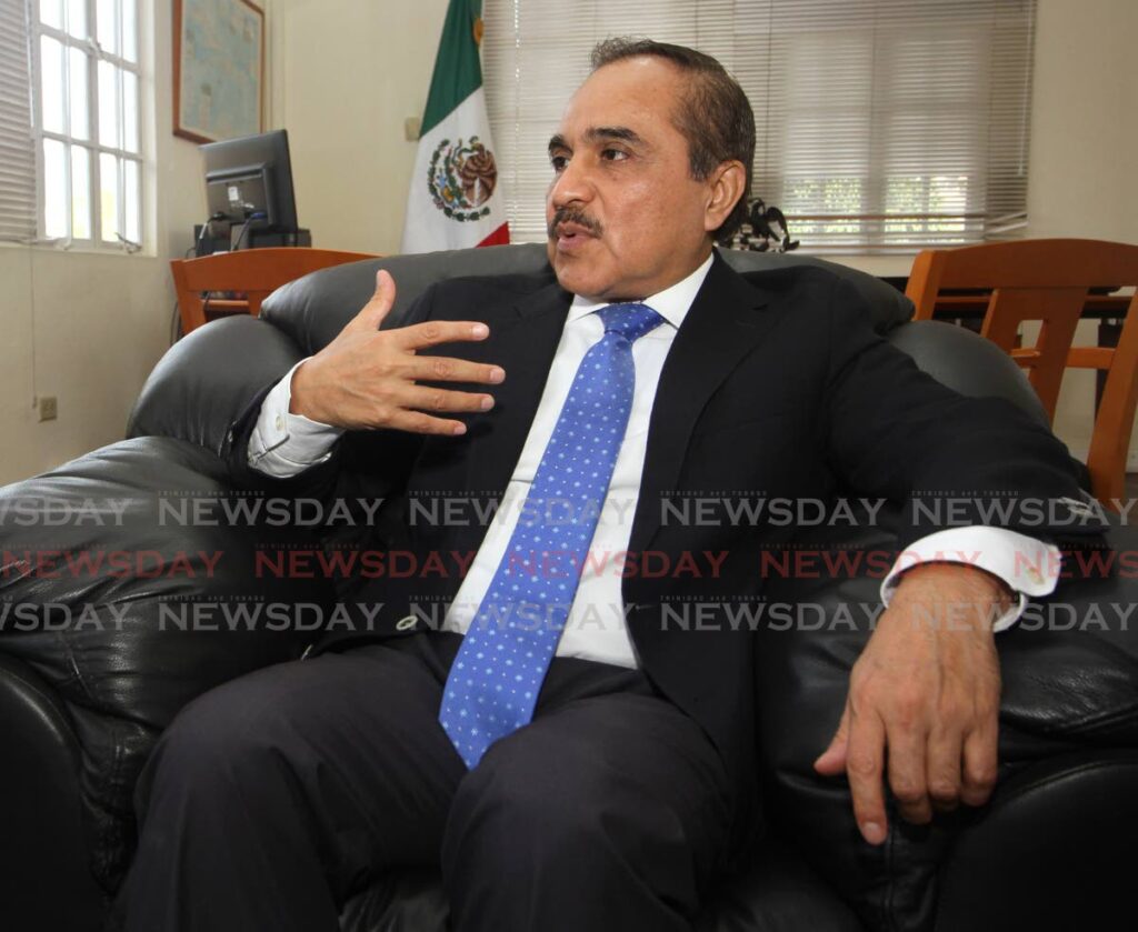 Mexican Ambassador Victor Hugo Morales in an interview with Newsday at the embassy in St Clair on December 12. Photo by Angelo Marcelle