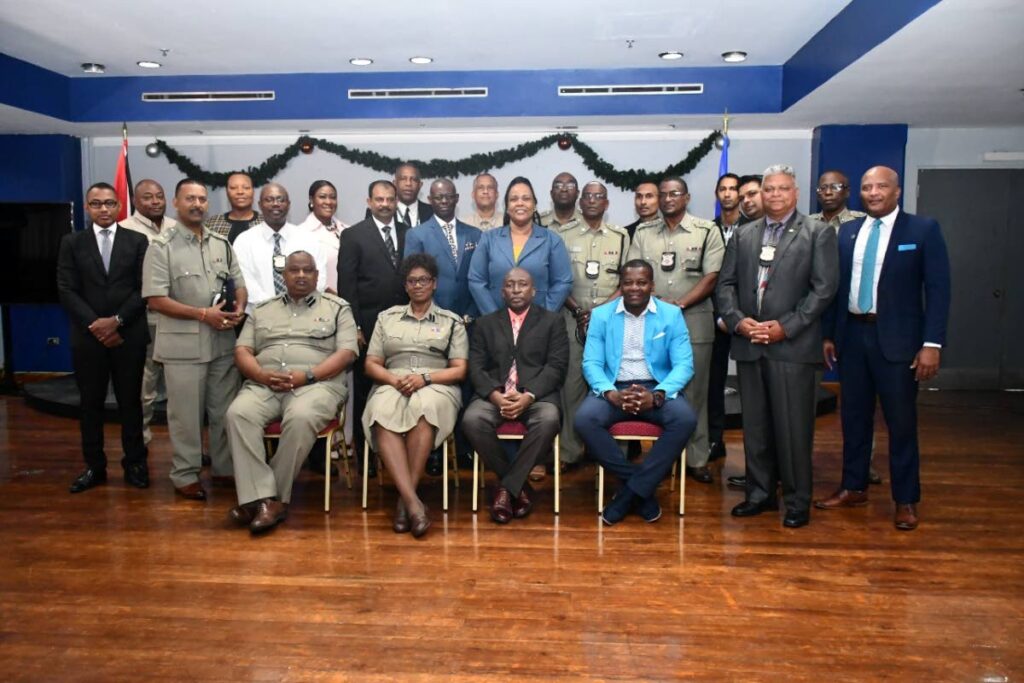 55 first-division officers from the police service were promoted on Friday. Photo courtesy TTPS