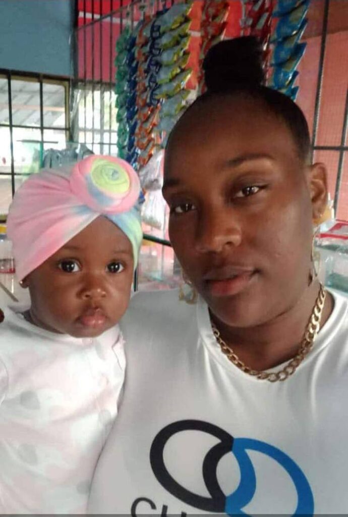 MURDERED: Sachel Elliot and her 18-month-old baby daughter Nova Brereton who were both shot to death on Monday night in Moruga. File photo