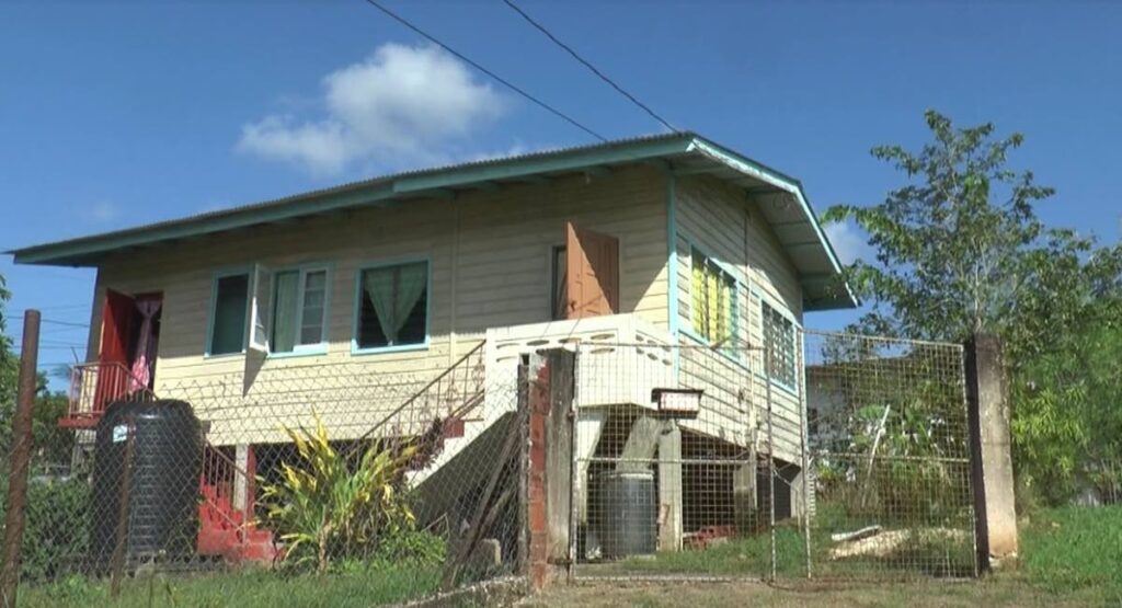 The house in Gasparillo where bed-ridden Evelyn Poper was found dead on Tuesday.  - 