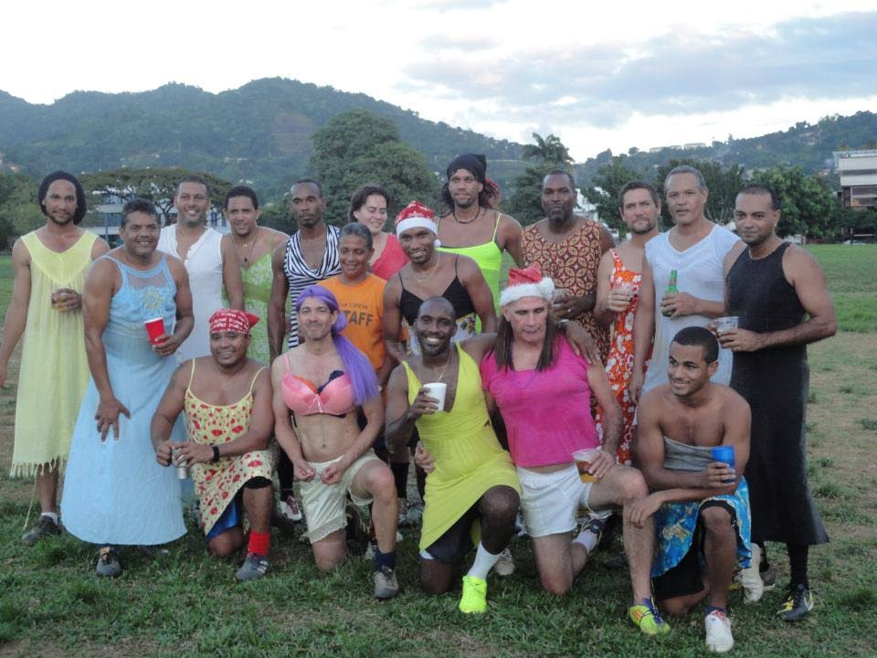 Port of Spain Hash House Harriers dress to impress at a previous Boxing Day Cross-Dressing Football Match. Photos courtesy Martin Griffith. - 