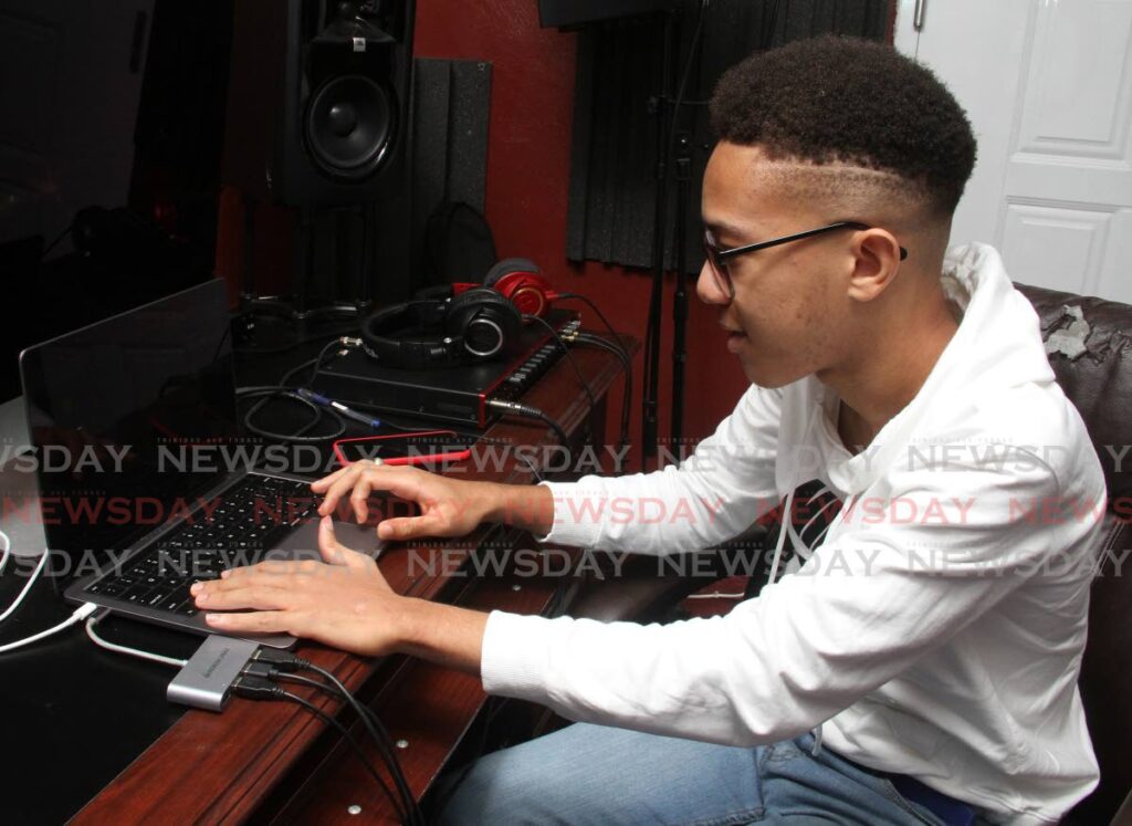 Soca artiste Aaron Duncan at his music studio on Morne Coco Road, Petit Valley on October 20, 2021.  - File photo/Angelo Marcelle