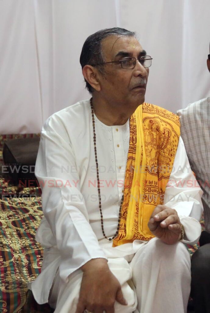  Pundit Dr Rampersad Parasram, The Dharmacharya of the Santan Dharma Maha Sabha - FILE PHOTO/SUREASH CHOLAI