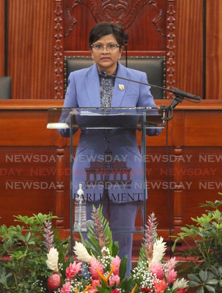 Senate President Christine Kangaloo addresses the Commonwealth Youth Parliament, Red House on November 21, 2022. Kangaloo is government's nominee to be the country's next President. - Angelo Marcelle