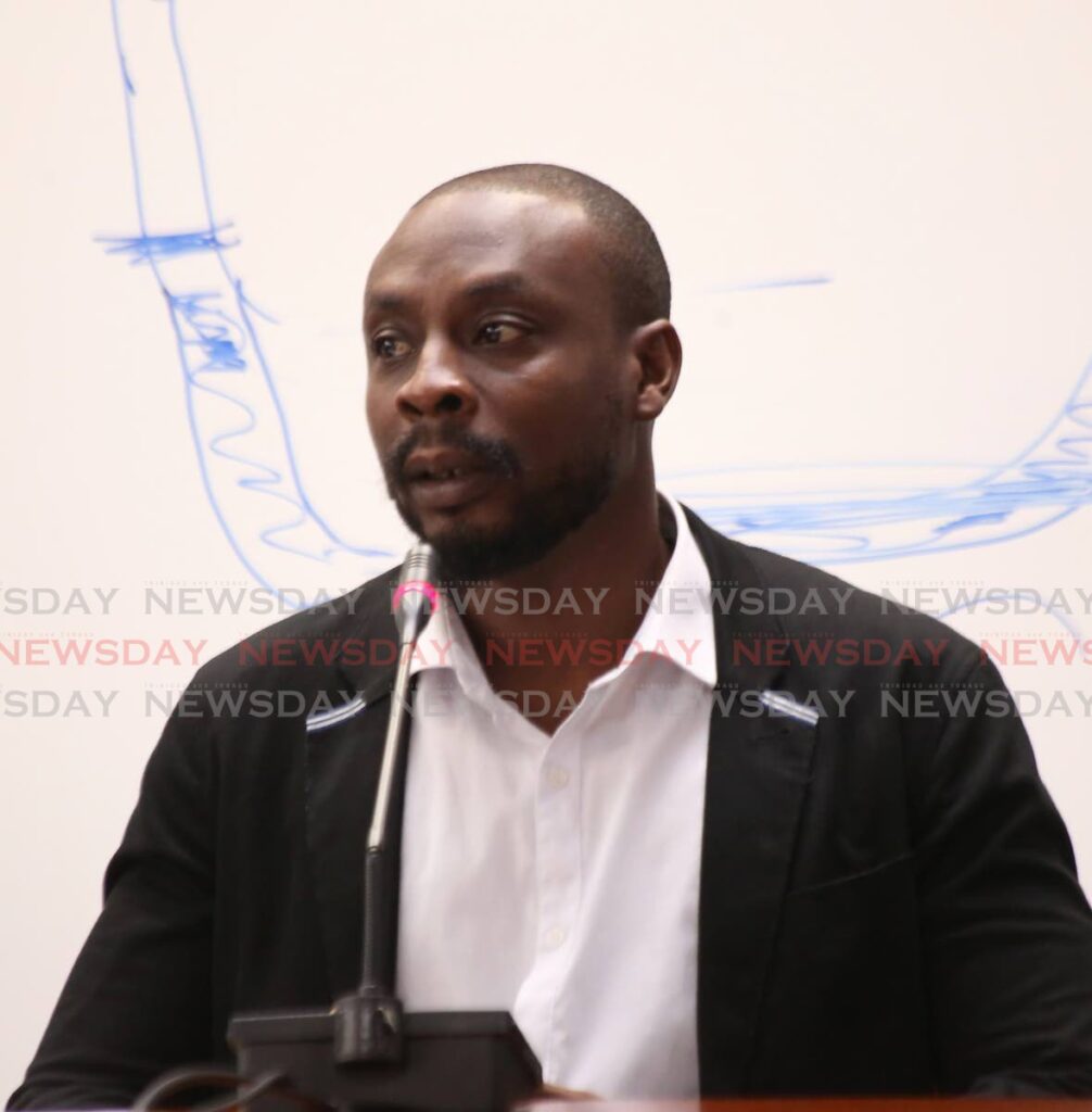 Paria Fuel Trading Company's HSE co-ordinator Paul Yearwood as he testified on Thursday at the commission of enquiry into the drownings tragedy. The enquiry is ongoing at the International Waterfront Centre, Port of Spain. PHOTO BY SUREASH CHOLAI - 