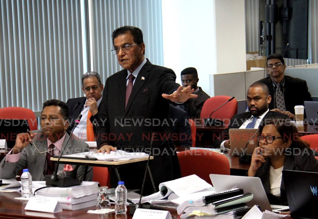 Ramesh Maharaj SC, lead counsel to the Commission of Enquiry into the Paria diving tragedy, during closing submissions on January 13. Photo by Roger Jacob