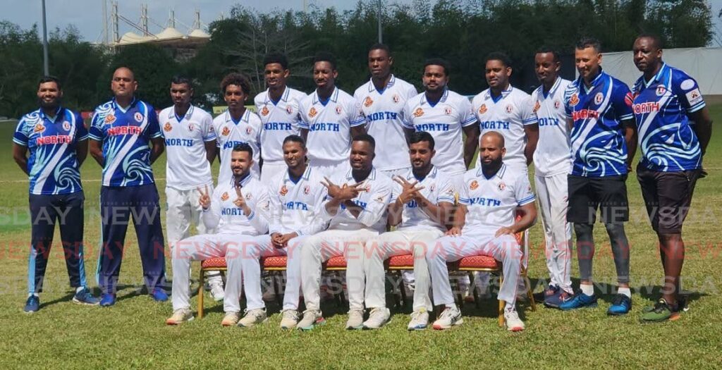The North players and management team at the annual North South Classic at the National Cricket Centre, Couva, Saturday.  - 