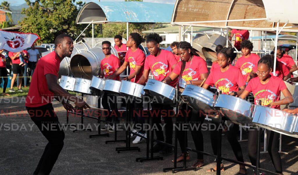 HCC Alumknights Steel Orchestra have secured a place in the National Junior Panorama (Under 21 category) with their tune of choice Hall of Fame by Mical Teja. - Photo by Roger Jacob