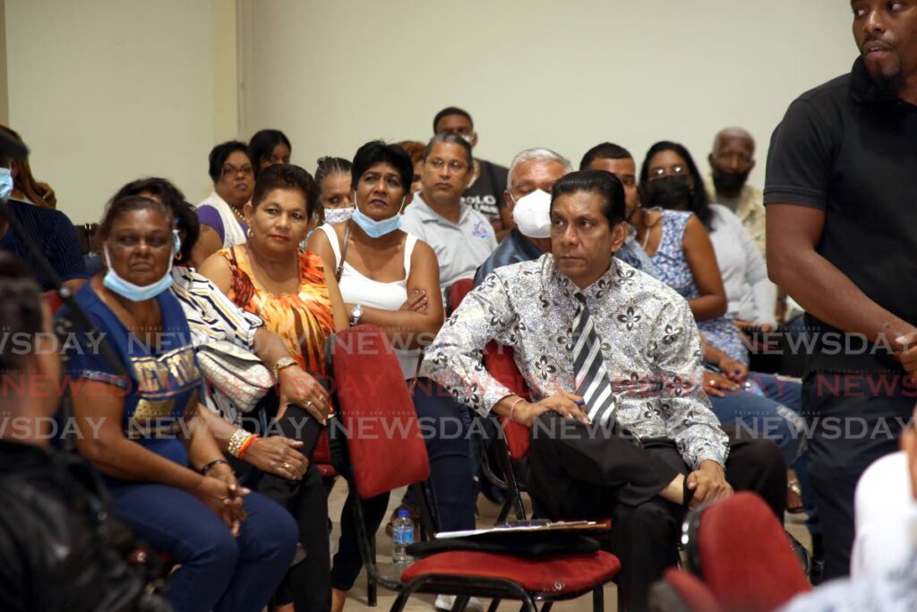 Members of the public at the Regulated Industries Commission consultation on a proposal to increase electricity rates, Centre of Excellence, Macoya on January 17. - Sureash Cholai