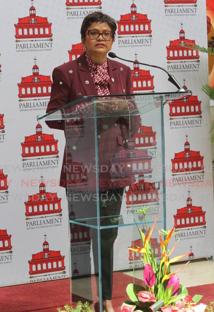 President-elect Christine Kangaloo fields questions from the media after she singed her instrument of appointment at the Red House on January 26.  - Angelo Marcelle