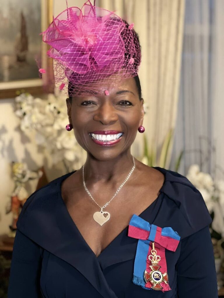 Baroness Floella Benjamin after receiving her Order of Merit badge at Buckingham Palace on November 24, 2022. Photo courtesy Keith Taylor. - 