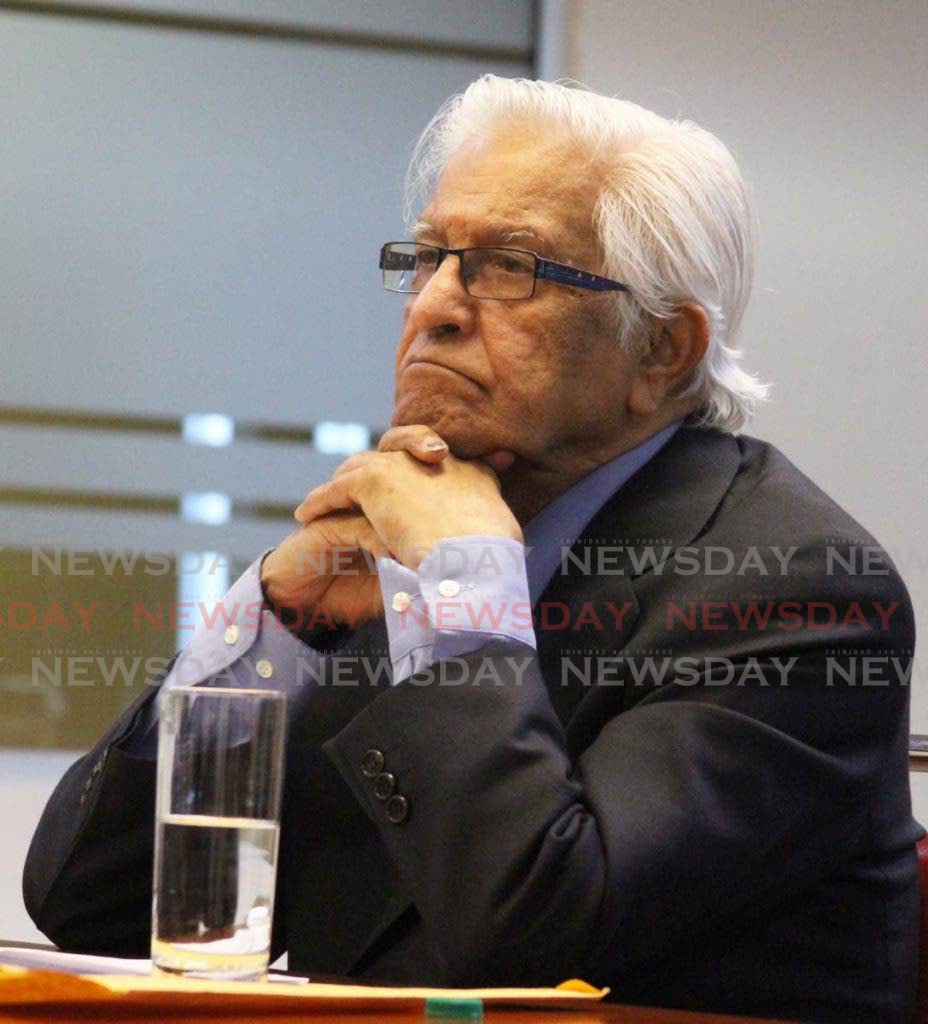 POOR CHRISTINE: Former prime minister Basdeo Panday who said he is feeling sorry for Christine Kangaloo on her nomination as the country's next President. FILE PHOTO - 