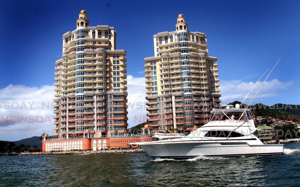 The Renaissance Towers at  Shorelands, taken by Sureash Cholai  in 2013. Cholai was in a boat heading to an assignmnet on Nelson Island in Chaguaramas.  - 