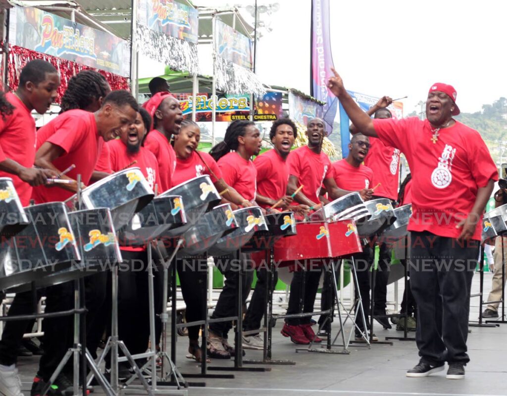 In the Medium Band category, Pan Elders Steel Band.  Photo by Roger Jaob