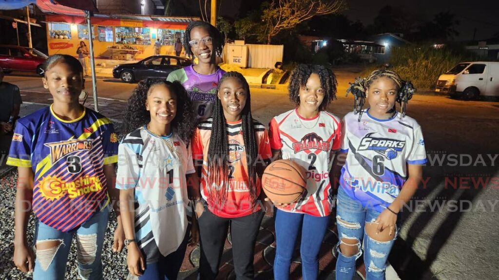 Some of the young basketballers set to compete in a girls-only tournament on Sunday in Pleasantville.  - Photo by Yvonne Webb