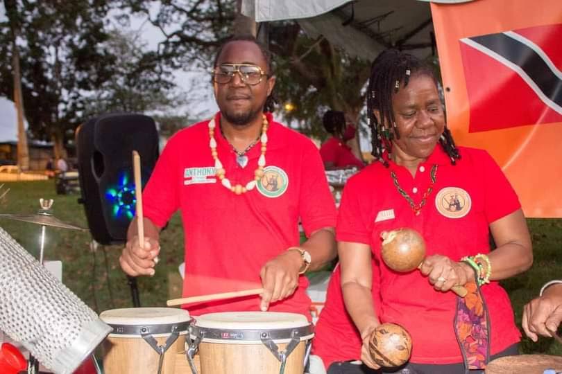 Anthony Thorpe, left, son of San Juan Noisemakers Rhythm Section founder Michelle Otego-Roper, right. Thorpe and Otego-Roper play multiple instruments in the band.  - 