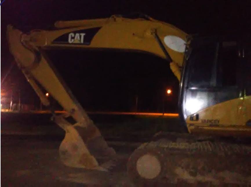 Damola Charles's excavator which was seized in 2018. 