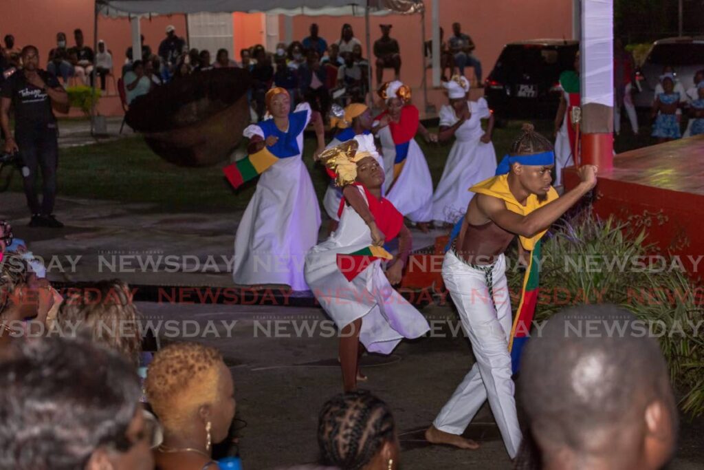 The Pembroke Heritage Folk Performers, performed for hundreds of visitors and locas at Salaaka Feast 2022, Pembroke Village, Tobago. - 