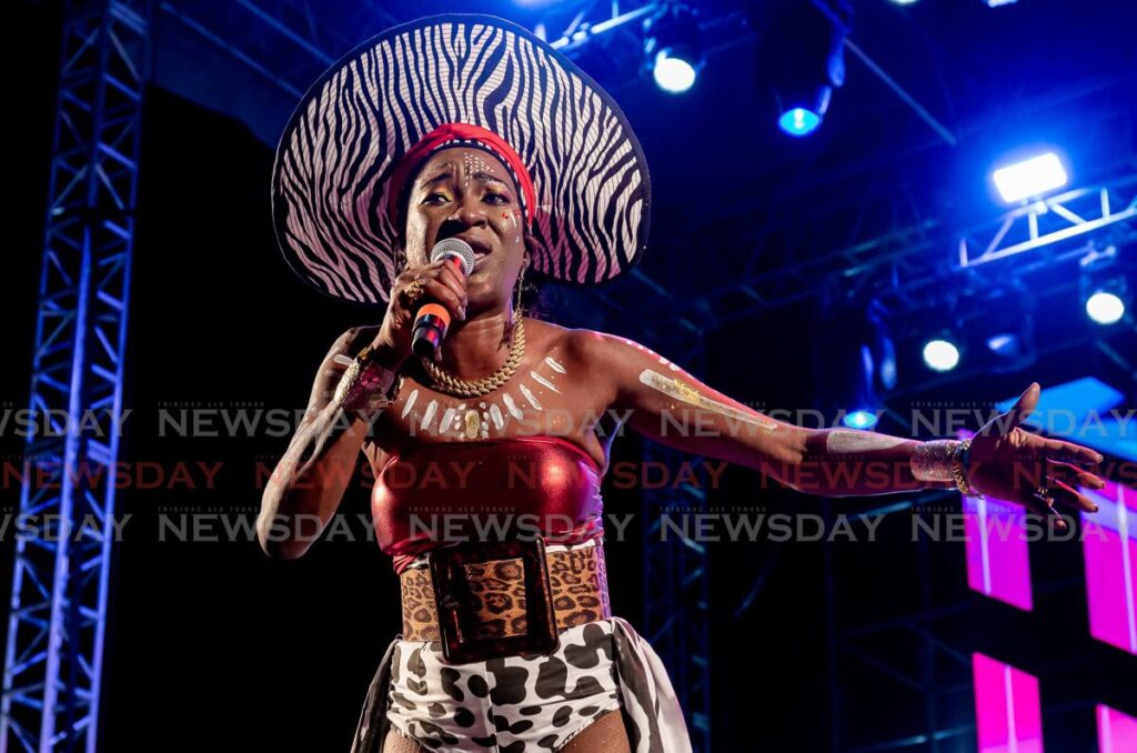 Singer Sharon Phillips performs at the 2022 Tobago Music Arts and Culture festival at Plymouth Recreation Grounds. File photo by David Reid 