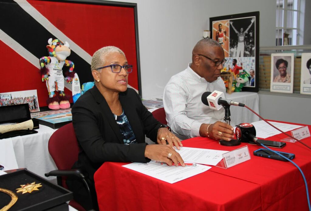 TT Commonwealth Games Association president Diane Henderson, and chairman of the organising committee for the 2023 Commonwealth Youth Games Ephraim Serrette. File photo