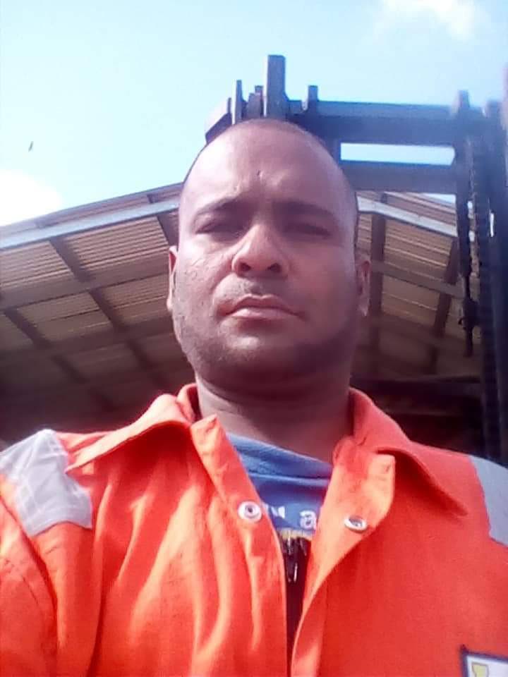 Rishi Khemchan who is among four fishermen from the Grand Lagoon village Mayaro and Guayaguayare area since Tuesday. Heritage Petroleum workers recovered the sunken boat off Cedros on Sunday. The boat was used by four fishermen who left the Guayaguayare Fishing Port on Tuesday and have been missing at sea. 
