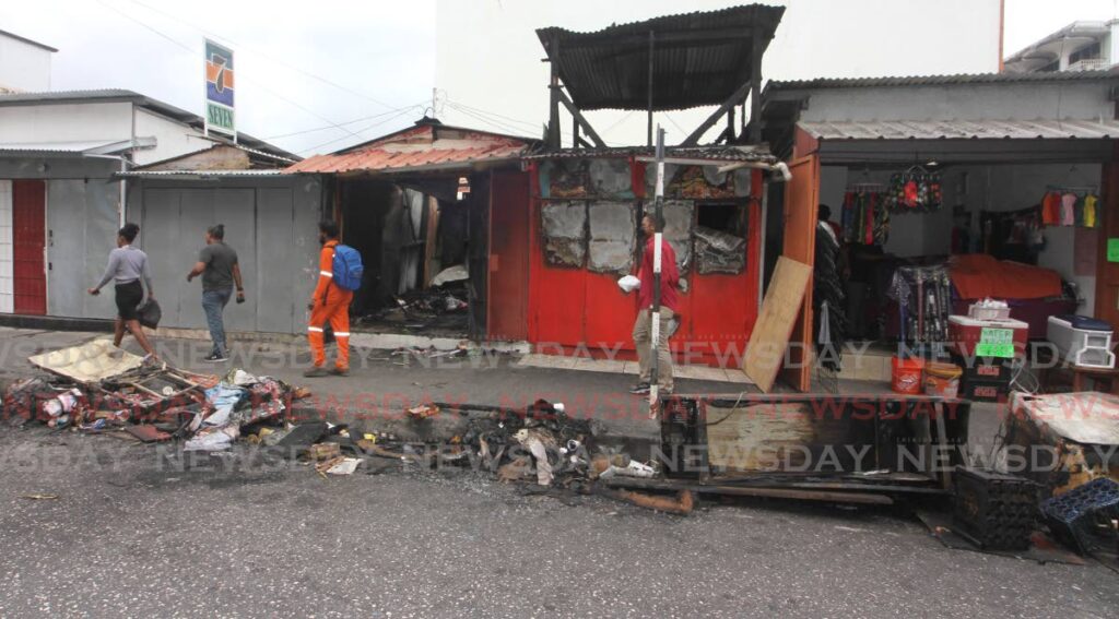 Early-morning fire guts Port of Spain drag mall booths