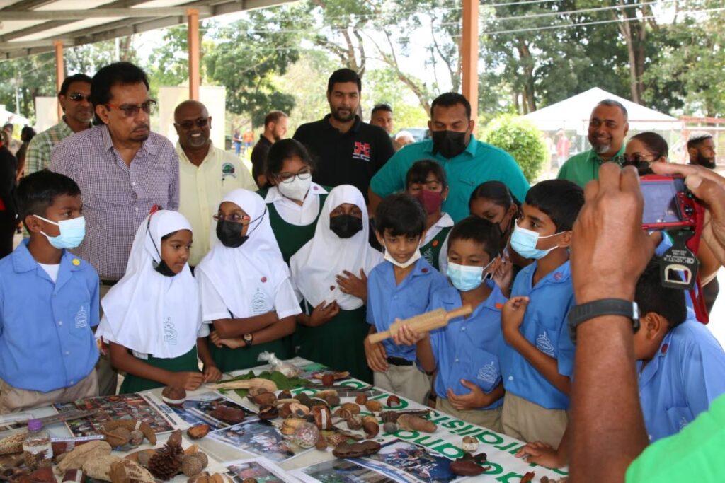 Students of Trinidad Muslim League Primary School, St Joseph take part in event hosted by the Forestry Division in St Joseph to commemorate World Wildlife Day.  - Photo courtesy Ministry of Agriculture