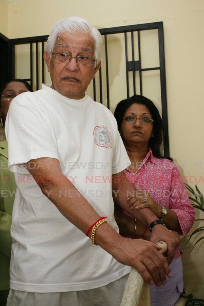 Former prime minister Basdeo Panday and his wife Oma. FILE PHOTO - 