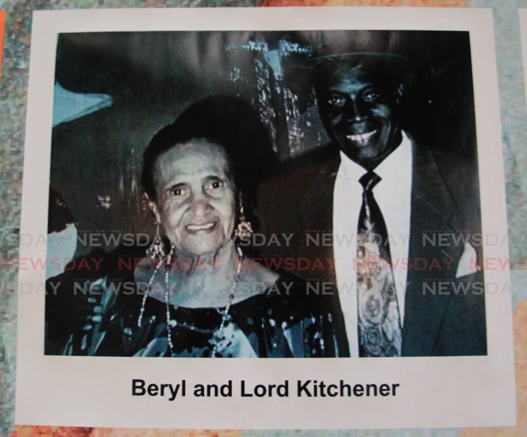 A photo of dancer Beryl McBurnie, founder of the LIttle Carib Theatre, with calypsonian Lord Kitchener at the exhibition on the theatre at the Nalis atrium, Abercromby Street, Port of Spain. - AYANNA KINSALE