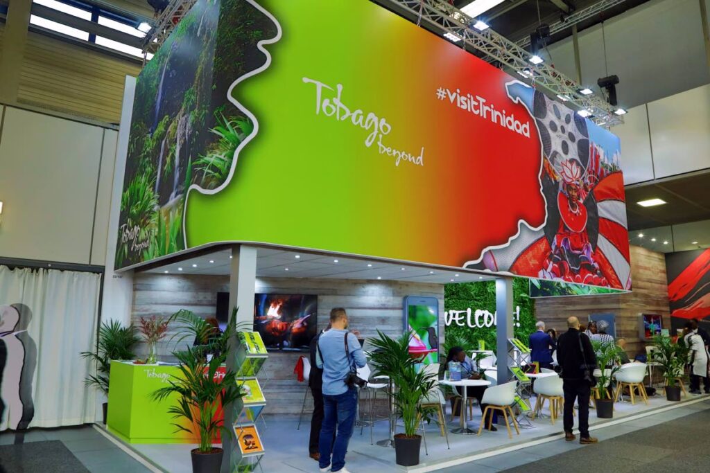 The Tobago Beyond booth at Internationale Tourismus-Borse travel trade show in Berlin, Germany. - Photo courtesy THA