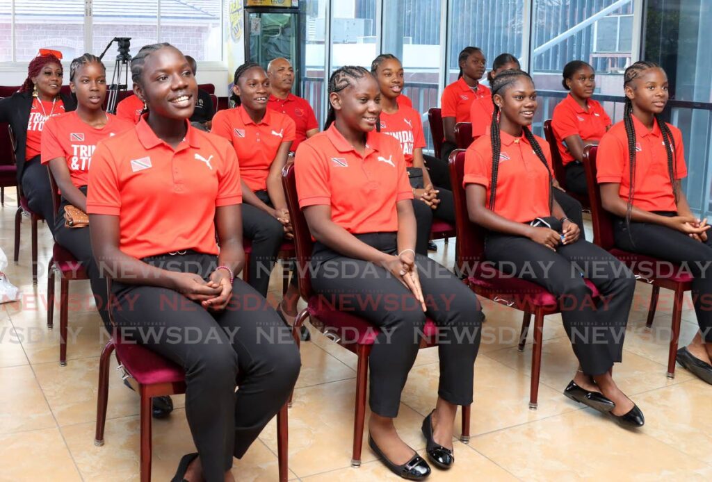 Trinidad and Tobago U-16 netballers beat St Lucia 22-8, on Tuesday night, at the 20th Jean Pierre Caribbean Youth tournament, at the Windsor Park Sport Stadium, Roseau, Dominica. Photo by Roger Jacob
