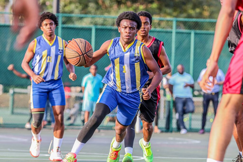 Fatima Under-17 basketball captain Jedaiah King attacks the basket.  - 