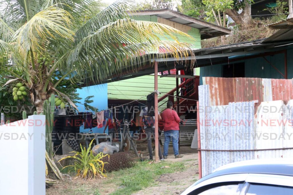 The Charlo village , Penal home of  Narine Singh who was shot and killed on Sunday night  - Photo by Lincoln Holder