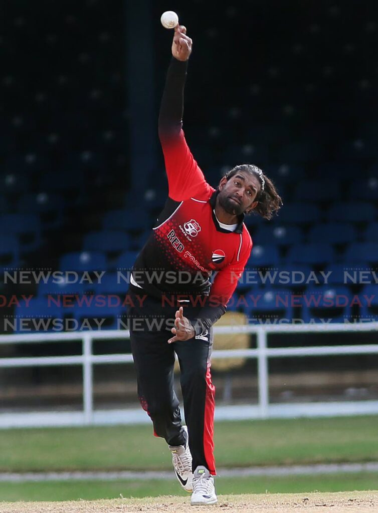 TT Red Force bowler Imran Khan took 4/86. - NEWSDAY FILE PHOTO