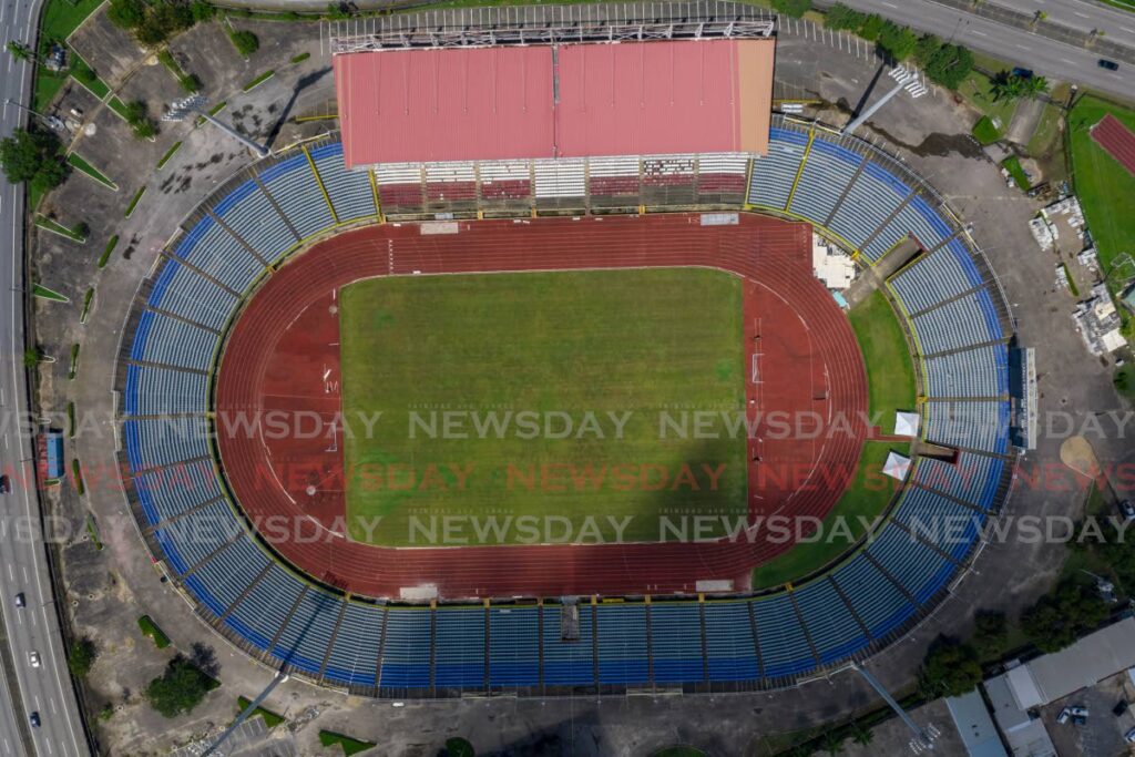 A bird's-eye view of the Hasely Crawford Stadium, Wrightson Road Extention, Port of Spain. FILE PHOTO/JEFF K MAYERS - 